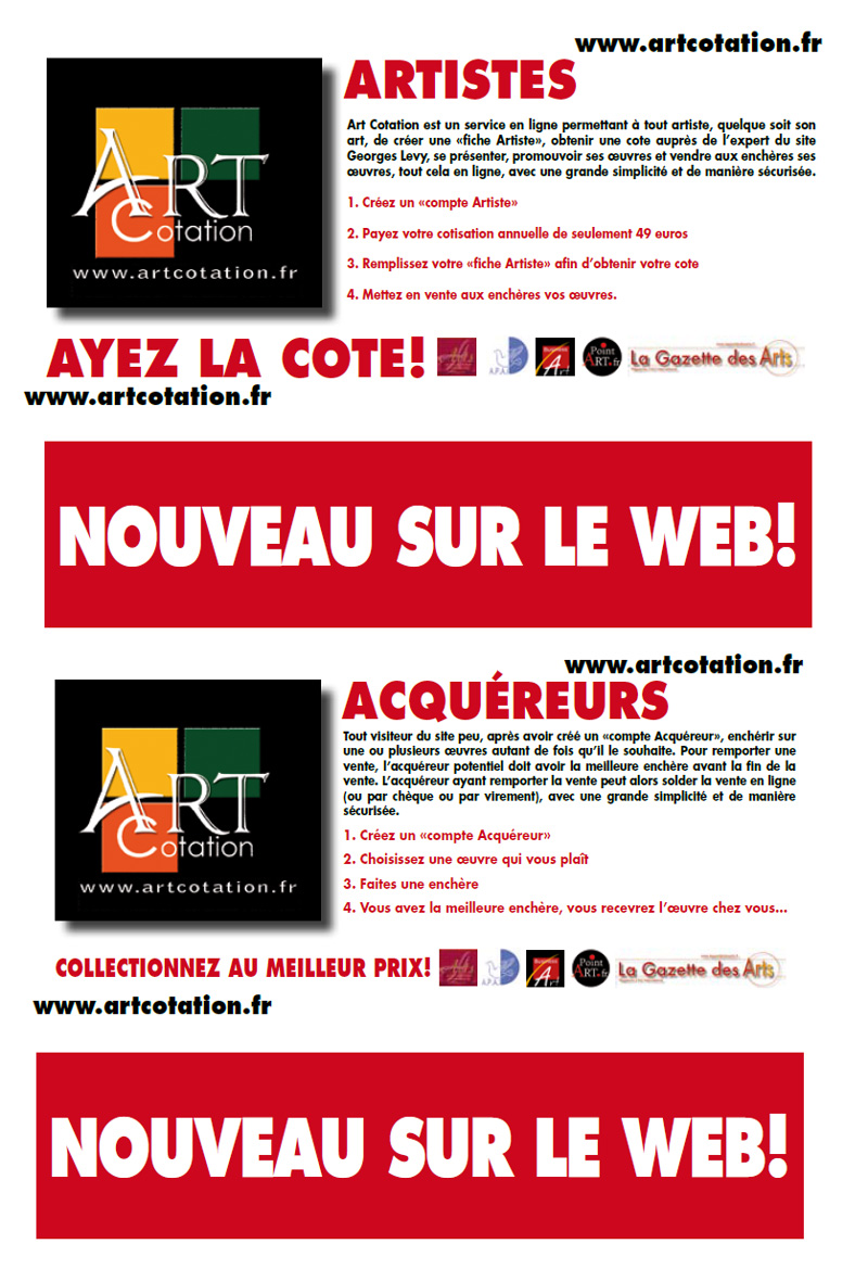 Art Cotation NEWS N°2 du 15 novembre 2015